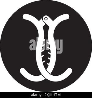 hair clip icon illustration symbol design Stock Vector