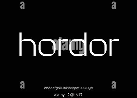 Unique sans serif style alphabet display font vector Stock Vector