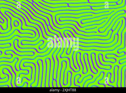 Abstract background with optical illusion generative pattern and vibrant fluid psychedelic colors Stock Vector