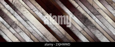Dark red stripes and golden lines abstract grunge banner. Geometric vector background Stock Vector