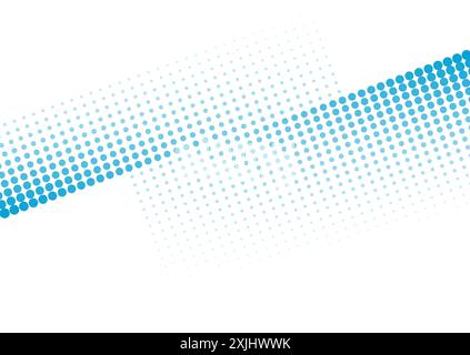 Bright blue minimal dotted lines abstract background. Geometric tech concept vector design Stock Vector