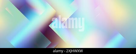 Holographic foil gradient blurred texture abstract background. Vector art colorful banner design Stock Vector