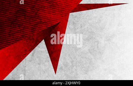 Red grey minimal geometric low poly abstract grunge background. Vector design Stock Vector
