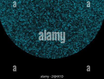 Futuristic minimal tech blue halftones dotted circles abstract background. Geometric vector design Stock Vector