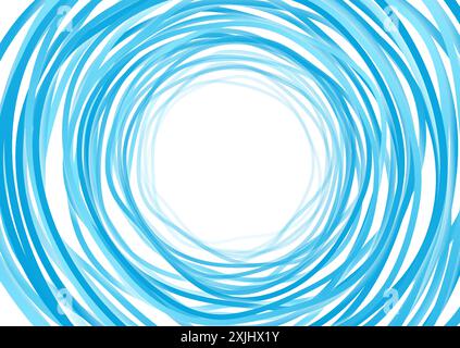 Blue white abstract minimal background with circles. Geometric vector design Stock Vector
