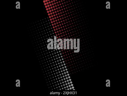Grey and red minimal dotted lines abstract background. Geometric tech concept vector design Stock Vector