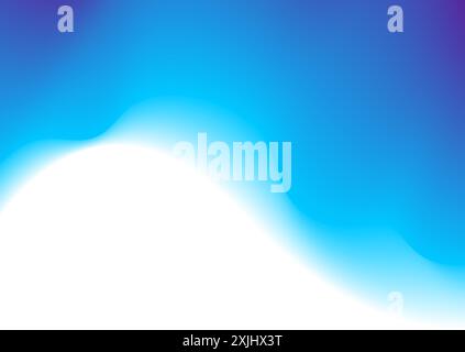 Blue smooth blurred liquid wave on white background. Vector graphic design Stock Vector