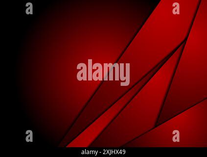 Dark red abstract corporate geometric background. Vector design Stock Vector