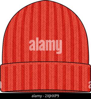 Knit cap ( beanie )  template vector illustration Stock Vector