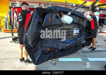 track atmosphere during the preparation day, July 18, of Formula 1 Hungarian Grand Prix 2024, scheduled to take place at Hungaroring track in Mogyorod, Budapest, Hungary, july 19 to july 21, 2024 Stock Photo