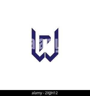 letter wr grunge line design logo vector Stock Vector