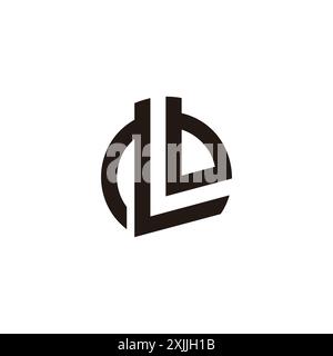 letter l stripe arrow circle simple logo vector Stock Vector