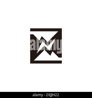 letter zn power bolt energy logo vector Stock Vector