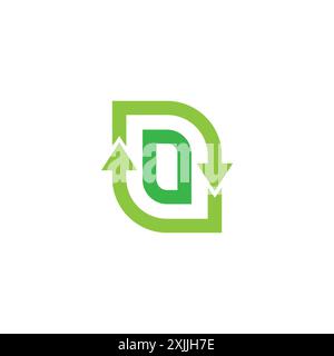 leaf colorful arrows rotate process symbol logo vector Stock Vector