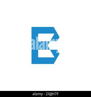 letter bm simple geometric abstract logo vector Stock Vector