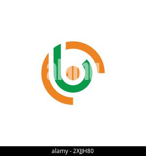 letter cb colorful motion logo vector Stock Vector