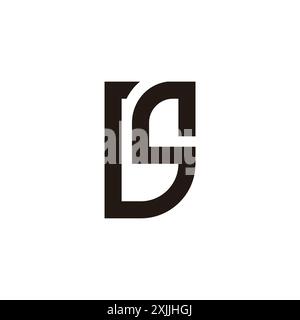 letter ds abstract linked line logo vector Stock Vector