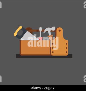 Toolbox design over gray background, vector illustration Stock Vector