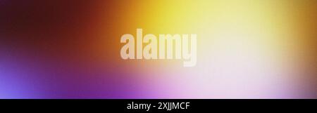Blending gradient of purple, orange, yellow, and white creates a textured effect Stock Photo