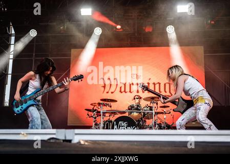 Music Concert - The Warning Daniela, Pauilna and Alejandra Villarreal Velez of The Warning Bologna BOnsai Garden Italy Copyright: xMirkoxFava/TSCKx/xLiveMediax LPM 1446023 Stock Photo