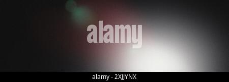 Abstract light leak background with grainy texture and a white light on the bottom right corner Stock Photo