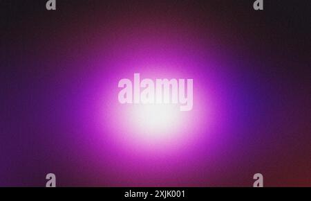 Purple background with vibrant central light and textured grain, perfect for design elements or as a backdrop Stock Photo