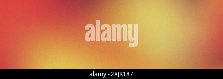 Abstract background featuring a grainy texture and a panoramic gradient, blending warm hues of red, orange, and yellow Stock Photo