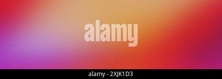 Grainy textured background featuring a vibrant gradient of pink, orange, and purple hues Stock Photo