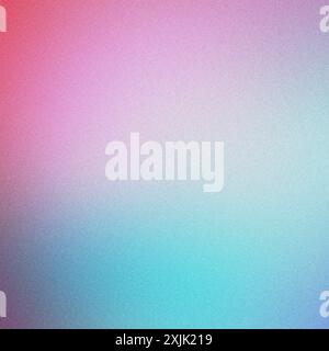 Abstract background with a seamless blend of pink and blue tones, enhanced with a grainy texture for added depth Stock Photo