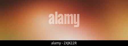 Background with a panoramic grainy texture and a gradient fading from orange to white Stock Photo