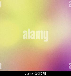 Gradient background blending from yellow to purple with an abstract grainy texture Stock Photo