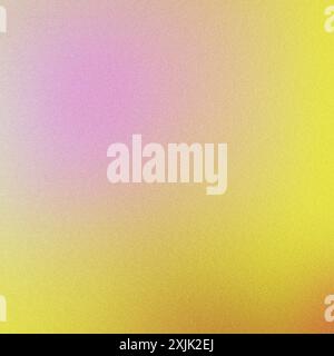 Grainy gradient background blending pink, yellow, and orange, providing a vibrant and textured backdrop Stock Photo