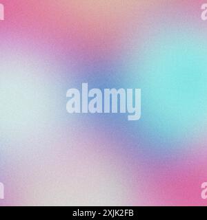 Abstract blurred gradient mesh background with smooth blend of pink, blue and purple colors and grain texture effect Stock Photo