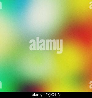 Vibrant abstract background with colorful blurred pattern and textured grain Stock Photo