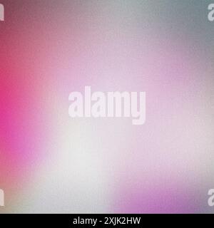 Blurred gradient background with grainy texture, blending silver gray and pink hues with light leaks in abstract design Stock Photo