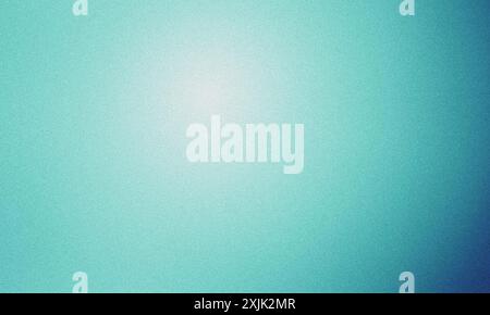 Grainy textured, gradient background in turquoise color Stock Photo