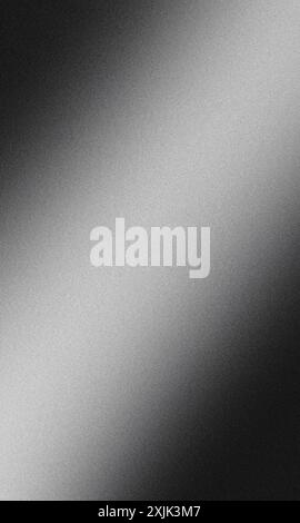 Background with brushed metal texture and diagonal gradient from white to black Stock Photo