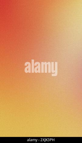 Image with a grainy texture and a smooth gradient transition from orange to yellow tones in the background Stock Photo