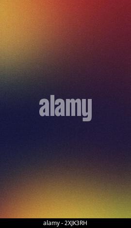 Grainy textured abstract background with vertical gradient shifting from yellow to purple Stock Photo