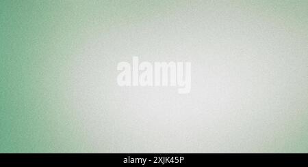 Fading green and white grainy gradient background leading to white Stock Photo