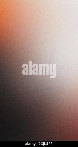 Grainy textured abstract background transitioning from black to white with red and orange hues Stock Photo