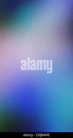 Grainy texture abstract background transitioning from blue to purple and green Stock Photo