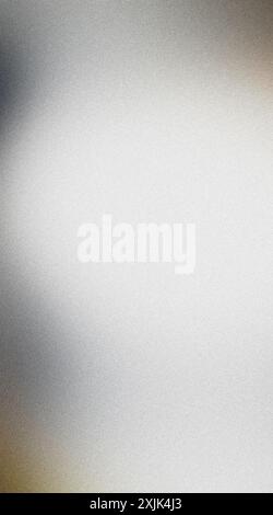 Silver abstract background with textured grain, transitioning to black at the top and bottom Stock Photo