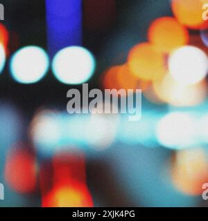 Abstract background created by the blurred lights of the city Stock Photo