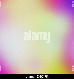 Abstract grainy background featuring a blend of pastel yellow, pink, and purple hues Stock Photo