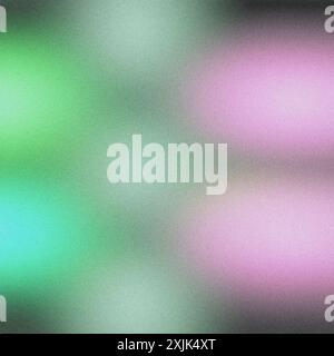 Grainy textured background featuring pink and green gradients blending together Stock Photo