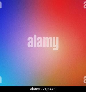 Blurred gradient background transitioning from blue to red with an abstract grainy effect Stock Photo