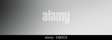 Black and white gradient background with a subtle grain texture Stock Photo