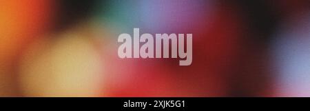 Abstract background with grainy texture and blurry colorful shapes Stock Photo