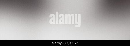 Grainy gradient background with black to white fade and vignette effect Stock Photo
